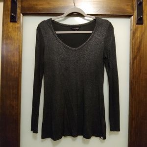 Rock & Republic Black Shimmer Long sleeve  Tshirt
